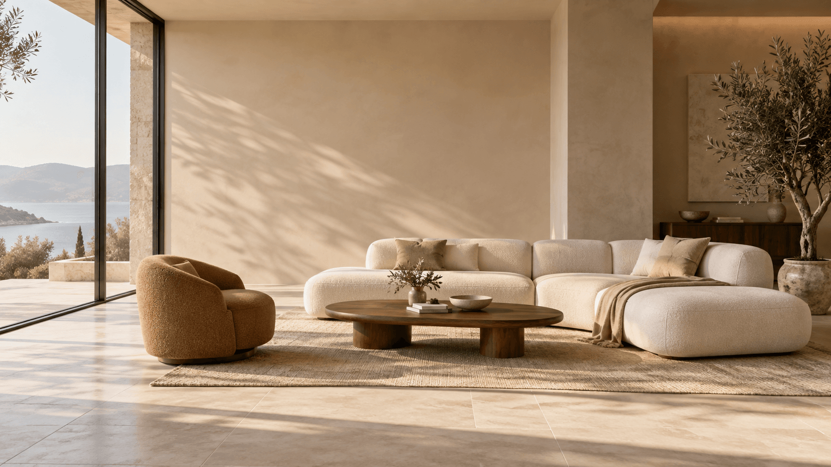 Manudea Luna koleksiyonu ile döşenmiş modern salon